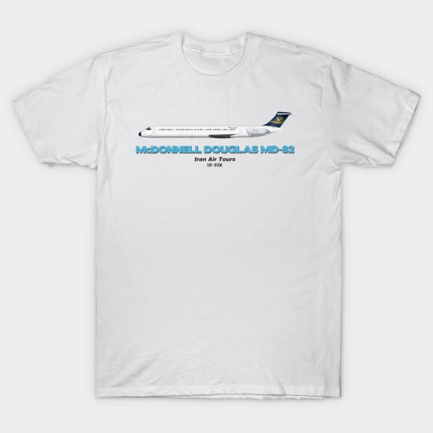 McDonnell Douglas MD-82 - Iran Air Tours T-Shirt by TheArtofFlying